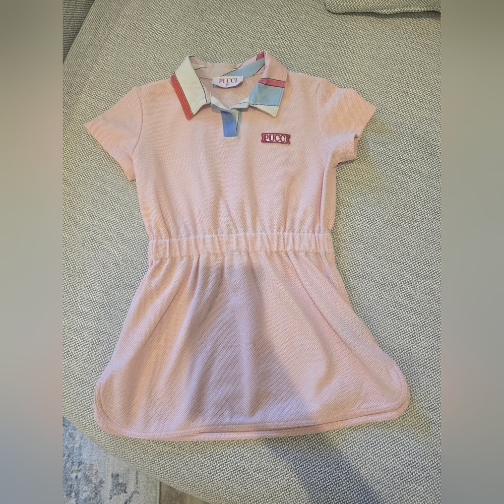Little Girls EMILIO PUCCI collared Dress Pink Size 4